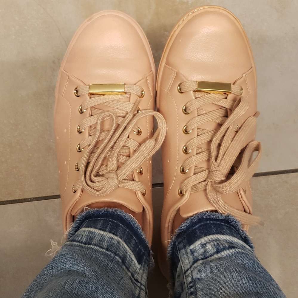 Aldo pink leather sneakers - Picture 2 of 6
